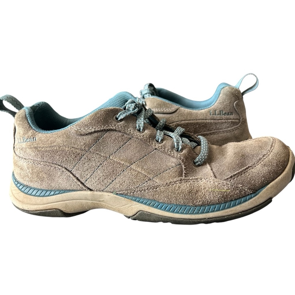 L.L. Bean Shoes Women's 8 Medium‎ Athletic Low Top Suede Lace Up Running Gray